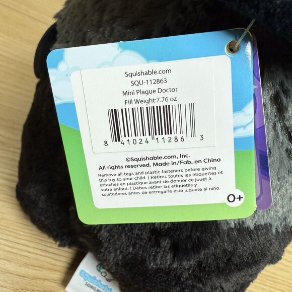 Squishable Plague Doctor Plush Mini 10” Stuffed Animal Glow In The Dark NEW TAGS - Picture 7 of 10